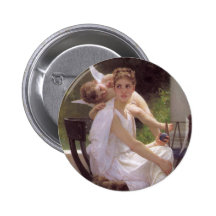 Work Interrupted, William-Adolphe Bouguereau Button