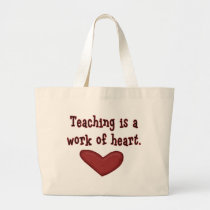 Work of Heart Teacher Canvas Tote Bag bags