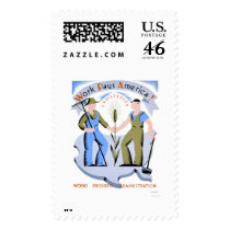 Work Pays America 1939 WPA Postage