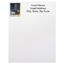 Work Saves Lives World War 2 Letterhead Design