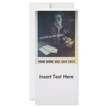 Work Saves Lives World War 2 Personalized Rack Card