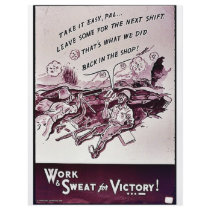 Work & Sweat For Victory flyers