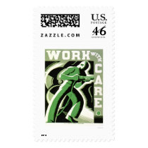 Work With Care 1937 WPA Stamps