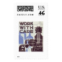 Work With Care 1937 WPA postage