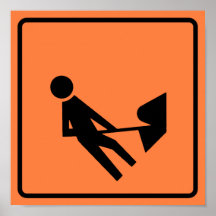 Work Zone Highway Construction Sign Poster