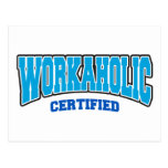 Workaholic certificado postales