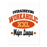 Workaholic divertido postal