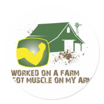 Worked on a Farm Stickers