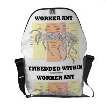 Worker Ant Embedded Within (Worker Ant Morphology) Messenger Bag