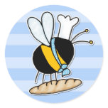 worker bee - baker round sticker