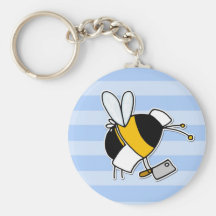 worker bee - butcher key chain