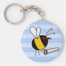 worker bee - carpenter keychains