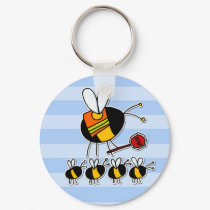 worker bee - crossing guard keychains by cfkaatje worker bee - crossing guard keychains