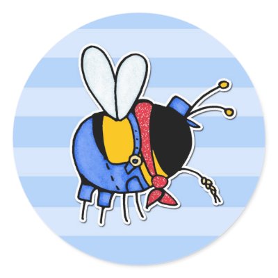 worker bee - farmer sticker by cfkaatje