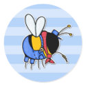 worker bee - farmer stickers