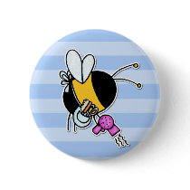 worker bee - hairdresser buttons