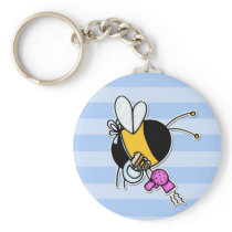worker bee - hairdresser keychains