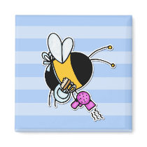 worker bee - hairdresser refrigerator magnet