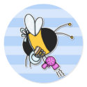 worker bee - hairdresser stickers