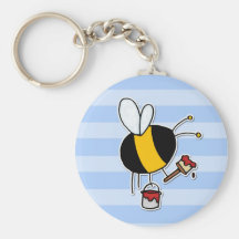 worker bee - painter key chain