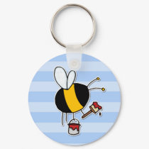 worker bee - painter keychains