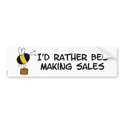 worker bee - salesman bumper sticker by cfkaatje
