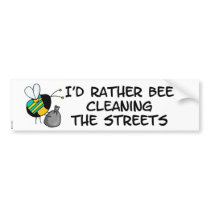 worker bee - sanitation worker bumper stickers