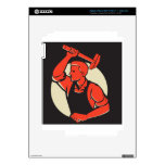 Worker With Hammer Striking Retro Skin For iPad 3