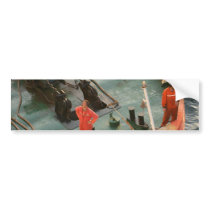 Workers on a refueling ship in Istanbul, Turkey Bumper Sticker