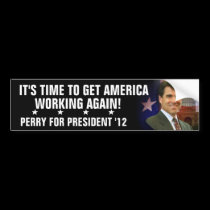 WORKING AGAIN bumper stickers