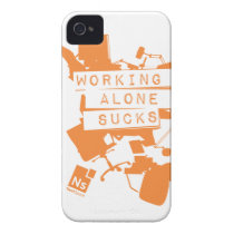 Working Alone Sucks iPhone 4 case