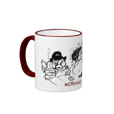Working Hard! Mug by mcahogarth