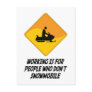 Working Is For People Who Don't Snowmobile Postcard