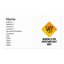 Working Is For People Who Don't Weld Business Card Template