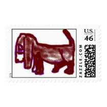 Working like a dog postage