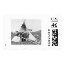 Working Moose Teepee 1916 Stamps