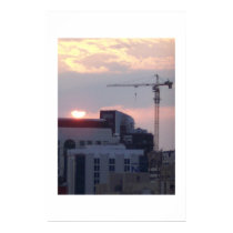Working Sunset, Abu Dhabi, UAE posters