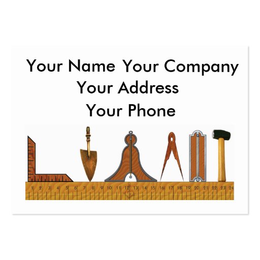 Working Tools of the Freemason Card Business Card Templates (front side)