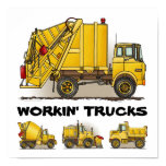 Working Trucks Construction Poster Print
