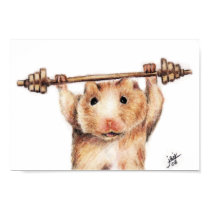 Workout (Hamster) Poster Print by jaisjewels Workout (Hamster) Poster Print
