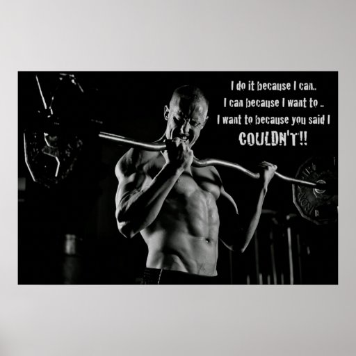 Workout Motivation Poster Zazzle