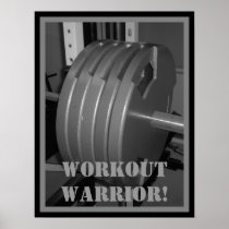 WORKOUT WARRIOR! Weightlifting Poster