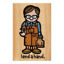 workroom wallhanging. posters