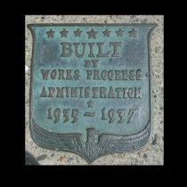 works progress administration badge posters