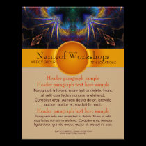 Workshops Party Events Fantasy Art flyer template letterhead