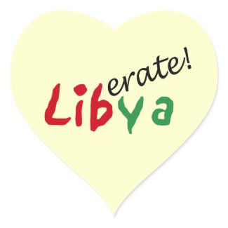 World Affairs_Liberate Libya_heart-shaped sticker