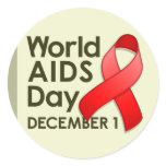 World AIDS Day Round Sticker