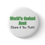 World's Coolest Aunt Pinback Buttons
