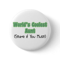 World's Coolest Aunt Pinback Buttons
