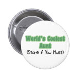 World's Coolest Aunt Pinback Buttons